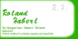 roland haberl business card